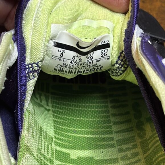 NIKE Trainer One Max Air Running Shoes Purple Black Training Tennis Women size 8 - Picture 8 of 9